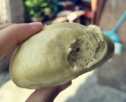 奶香抹茶馒头