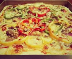什锦薄底披萨