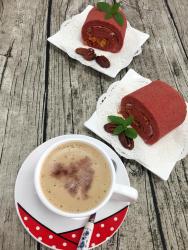 红丝绒沙拉肉松蛋糕卷