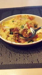 培根虾芝士焗饭