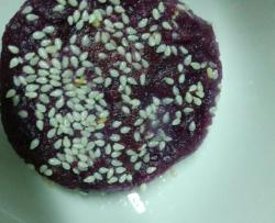 奶香紫薯板栗饼