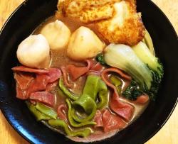 菠菜红菜头手工面