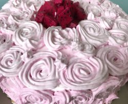 火龙果玫瑰蛋糕