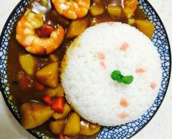 咖喱鲜虾土豆饭