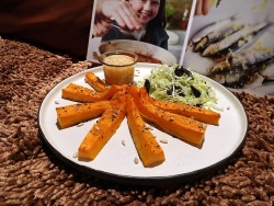 烤南瓜沙拉】+【蜂蜜香葱沙拉酱