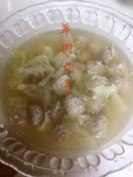 白菜羊肉丸子汤