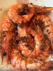 姜蒜爆海虾
