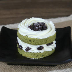 抹茶蜜语,抹茶蜜豆小蛋糕