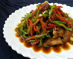 青椒干煸五花肉