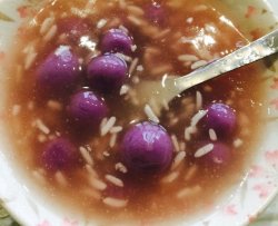 紫薯酒酿小圆子