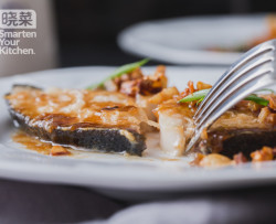 蒜酥蚝油烤鳕鱼