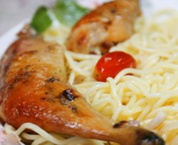 香蒜番茄烤鸡腿