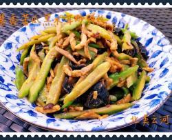 酱香苦瓜黑木耳炒肉丝
