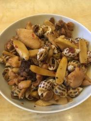 仔姜鸡辣酒炒花螺