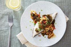 松菇梅菜蒸比目鱼