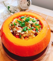 黄金南瓜盅 南瓜炒饭