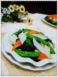 【冬季养生菜】简单素菜最养生----蚝油什锦山药