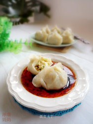 白菜香干素蒸饺