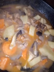 鸡架炖土豆红萝卜蘑菇豆腐