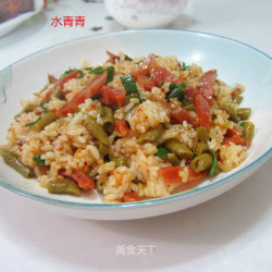 香肠豆角炒饭