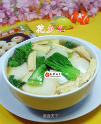 腐竹青菜年糕汤