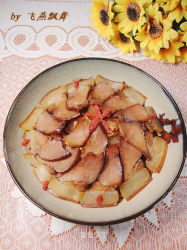 蒸菜更美味---------【干豆角蒸腊肉】