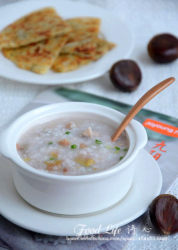 [栗子鸡肉粥] --- 省心又营养的暖胃早餐