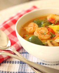 咖喱烩鲜虾杂蔬