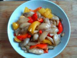 红黄椒炒茄子