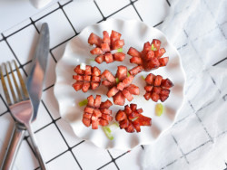 炸黑椒牛肉肠花