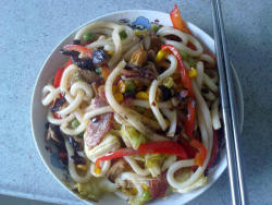 什锦培根乌冬面