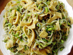 家常菜----绿豆芽炒干豆腐丝