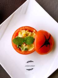 #ACA烘焙明星大赛#无油蔬菜番茄盅