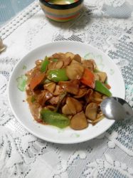 鸡腿菇炒五花肉