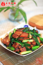 简单的蒜苗红烧肉