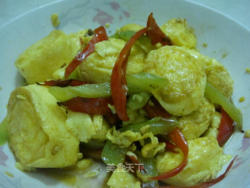青红椒炒日本豆腐