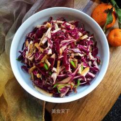 油豆腐拌紫甘蓝