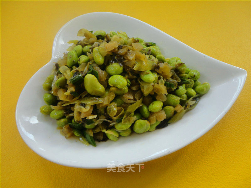 鹹菜肉絲毛豆