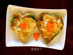 营养早餐蔬菜爱心饼