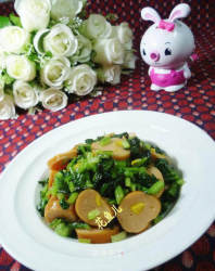 雪菜炒玉米热狗肠