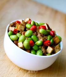 【宁波】肉末雪豆炒香干