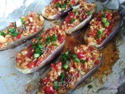 平底锅烤蒜蓉茄子