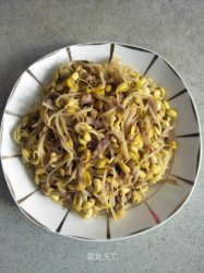 瘦肉丝炒黄豆芽