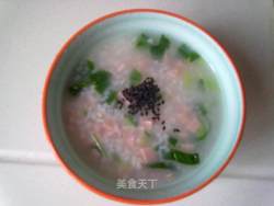 品臻客五常稻花香大米试用报告之青菜火腿米粥