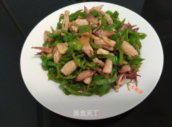 螺丝椒炒小鱿鱼