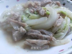 白菜炒肉丝