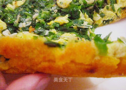 玉米面韭菜糊饼