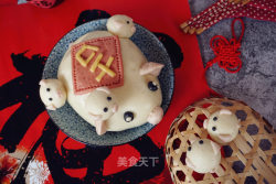 大吉大利母子猪馒头