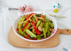 芹菜红椒炒肉丝