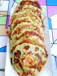 快手西葫芦鲜虾鸡蛋饼